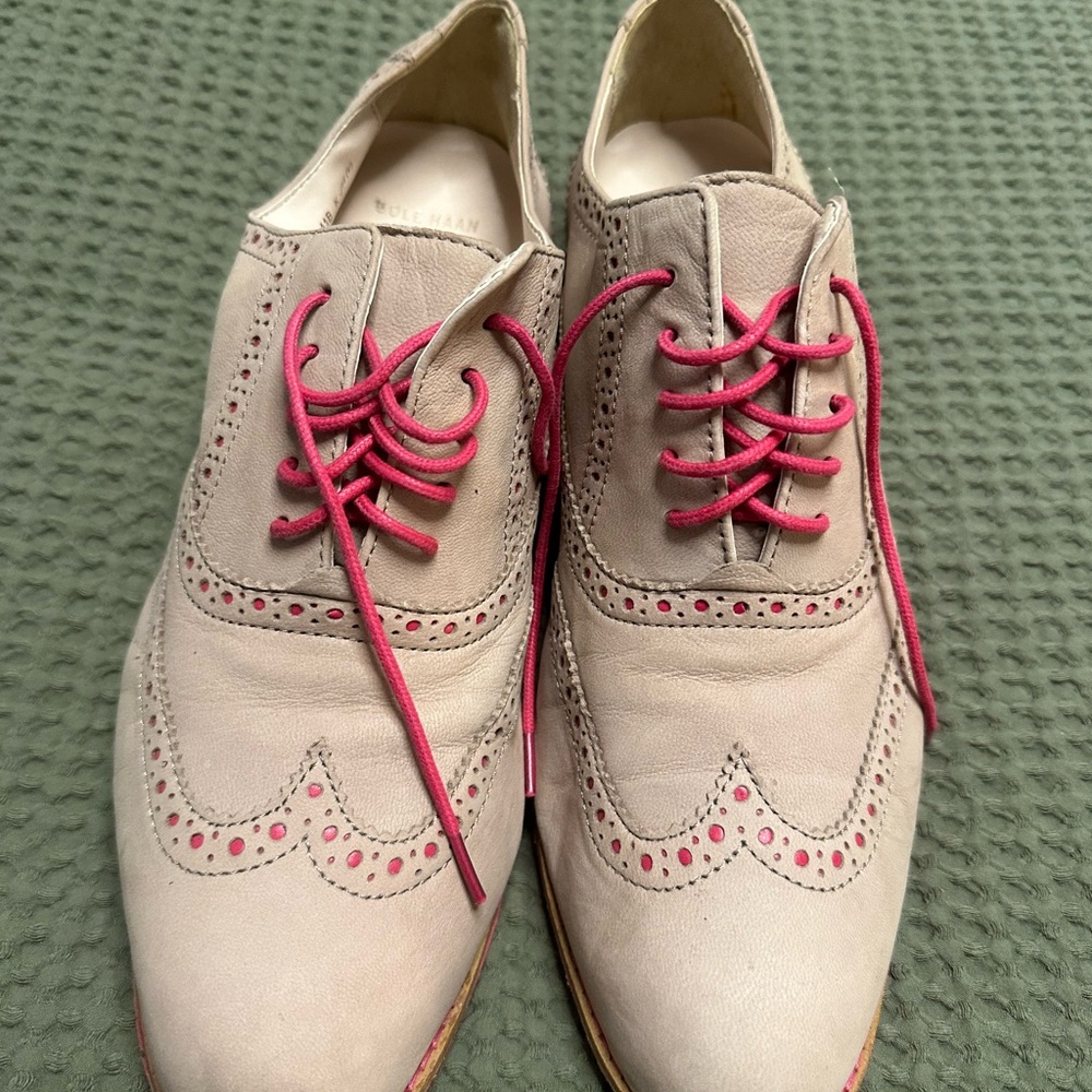 Cole Haan Women's Loafer with Pink Laces and Trim
